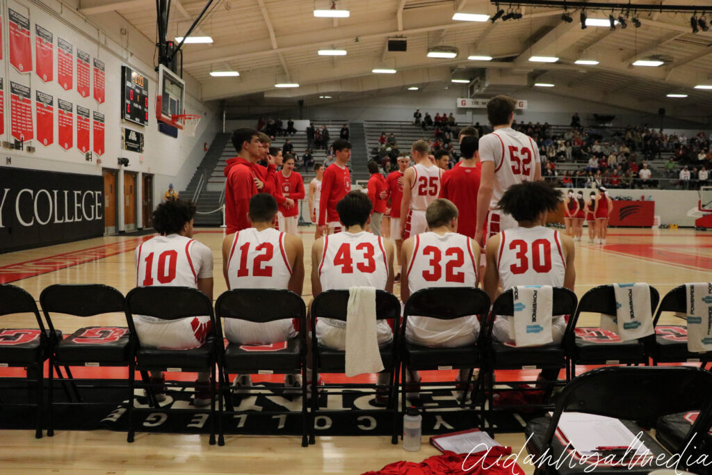 Pregame at a Grove City Men's basketball game 