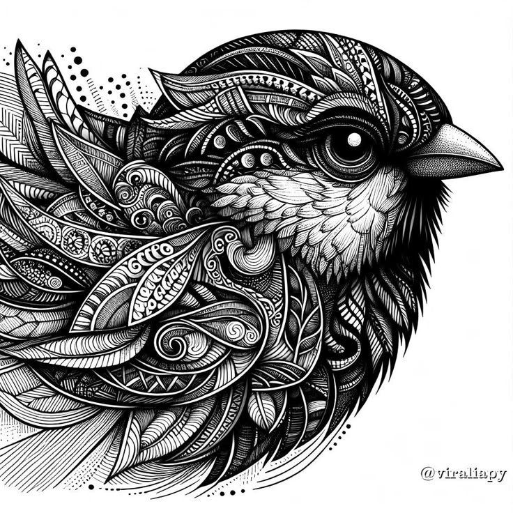 Bird zentangle