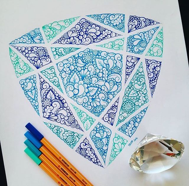 Zentangle art found on Pinterest