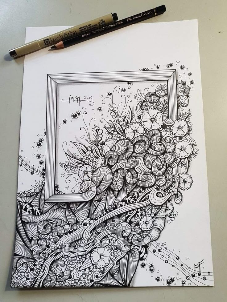Zentangle abstract found on Pinterest