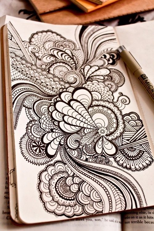 Zentangle found on Pinterest