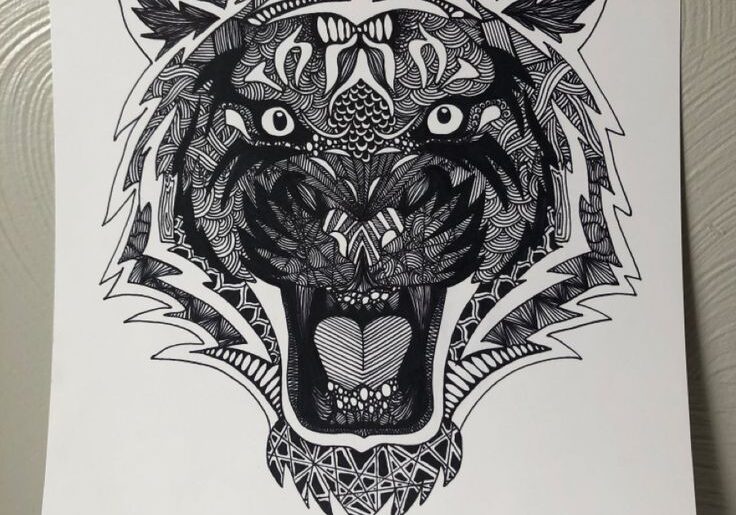 Tiger Zentangle by Lexi Orlando