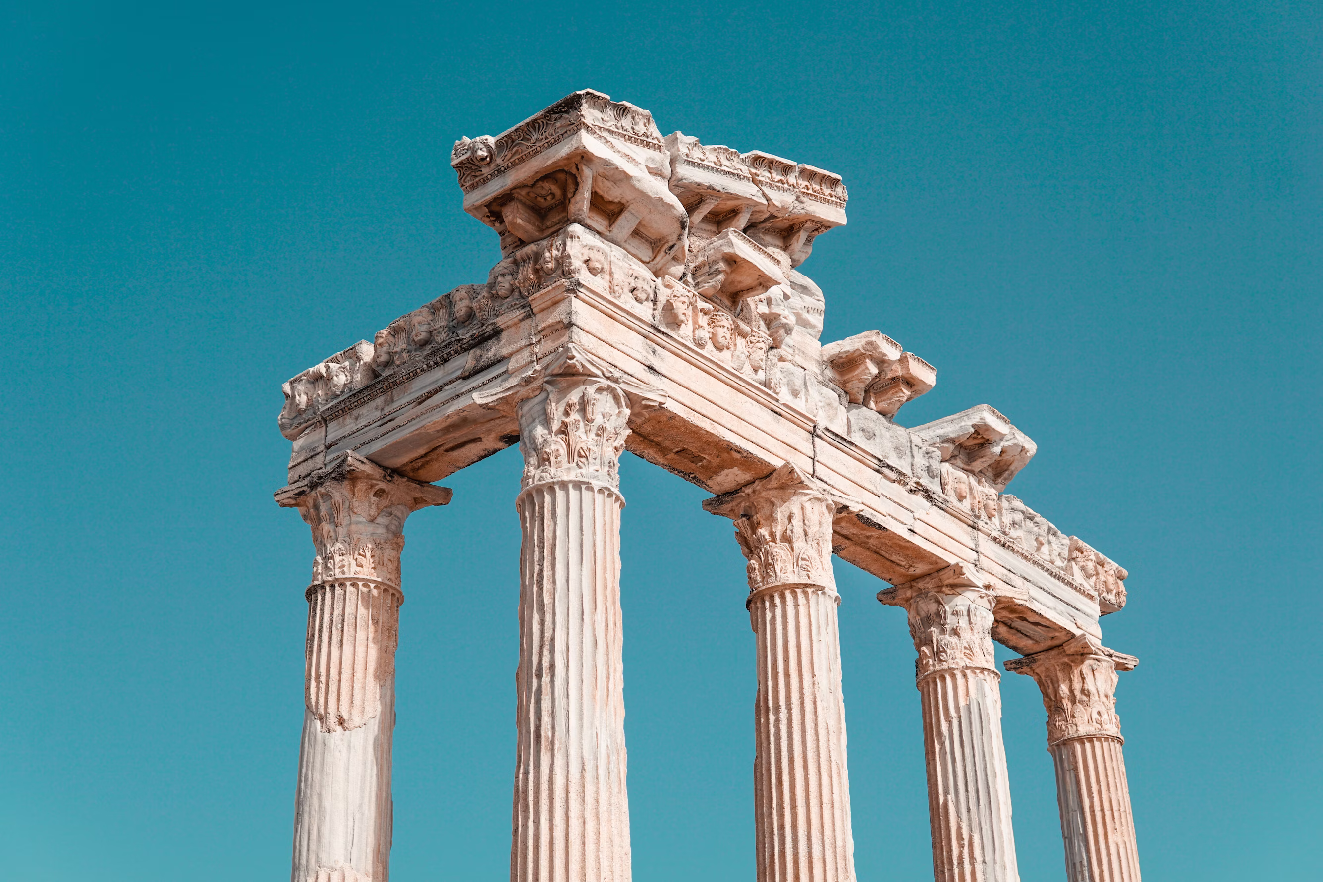 Ancient ruins with just pillars standing